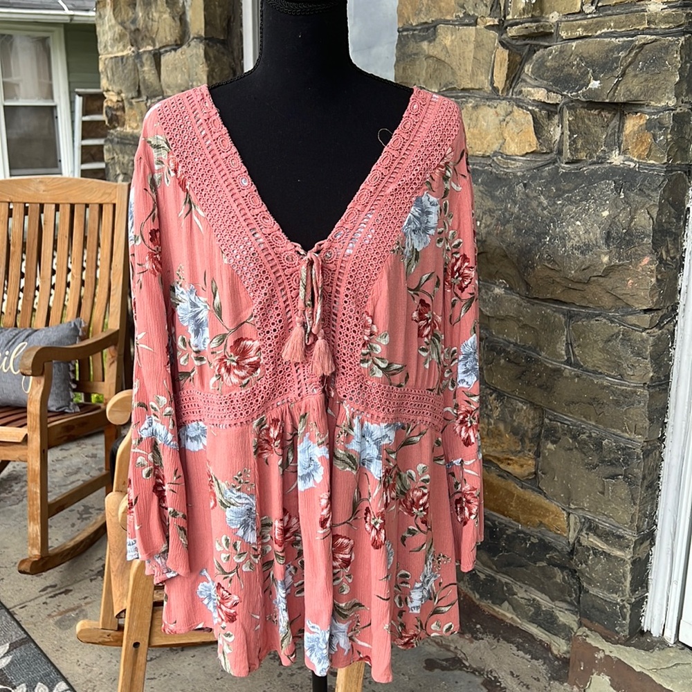 Peach blouse